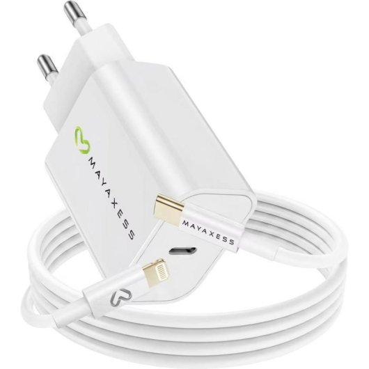 Schnellladegerät USB Mayaxess 18W Quick Charge 3.0 mit Lightning-Kabel