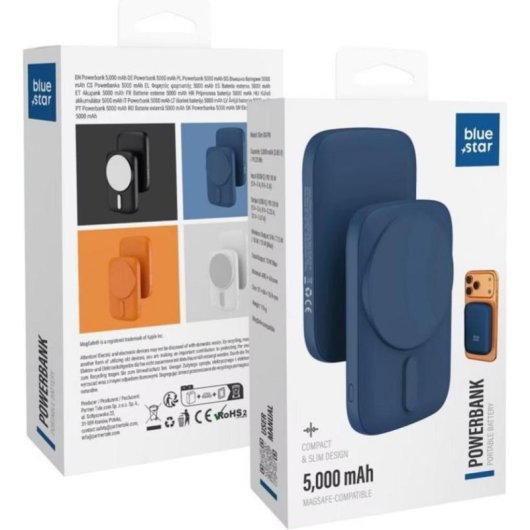 Powerbank Blue Star Slim DG-P8 5000 mAh MagSafe Inalámbrica