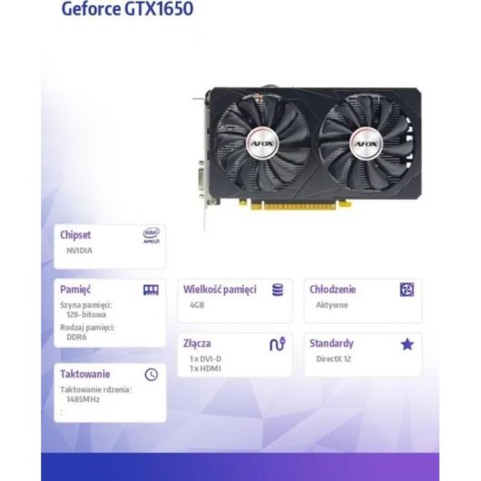 Placa gráfica AFOX GeForce GTX 1650 4GB GDDR6