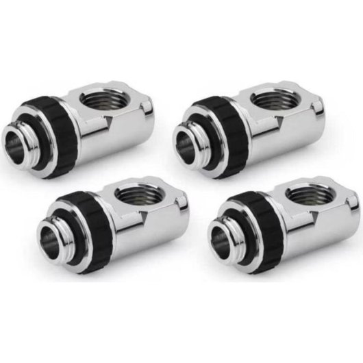 Refrigeration Liquide Alphacool Apex Grip Fitting 90° Chromé Rotatif 360°