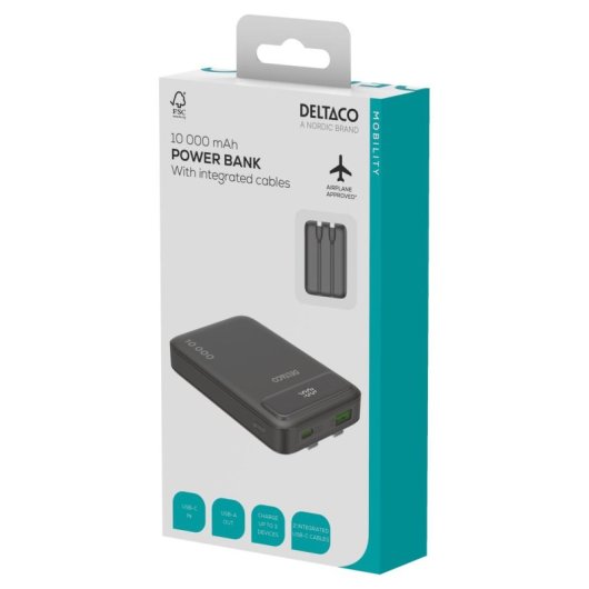 Powerbank Deltaco PB-CC100 10000 mAh Schnellladen