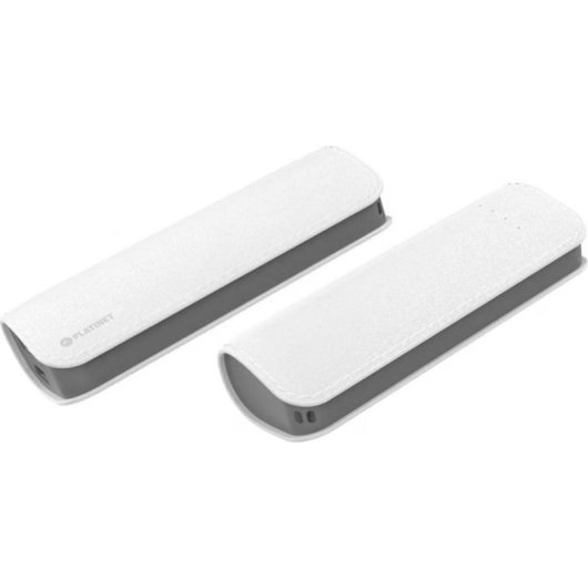 Powerbank Platinet 2600 mAh Leder Schwarz Weiß