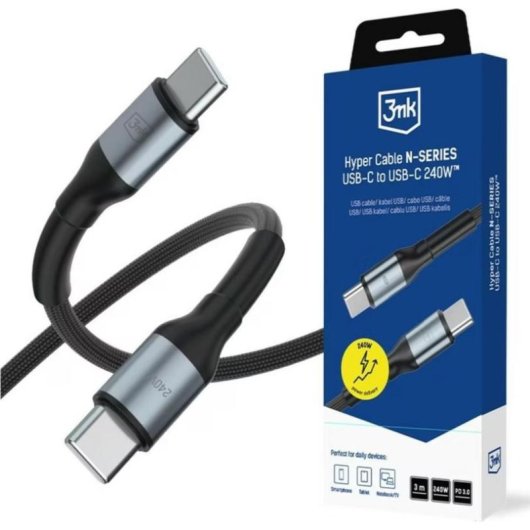 USB-C Kabel 3MK 3 m 240 W Power Delivery USB 2.0