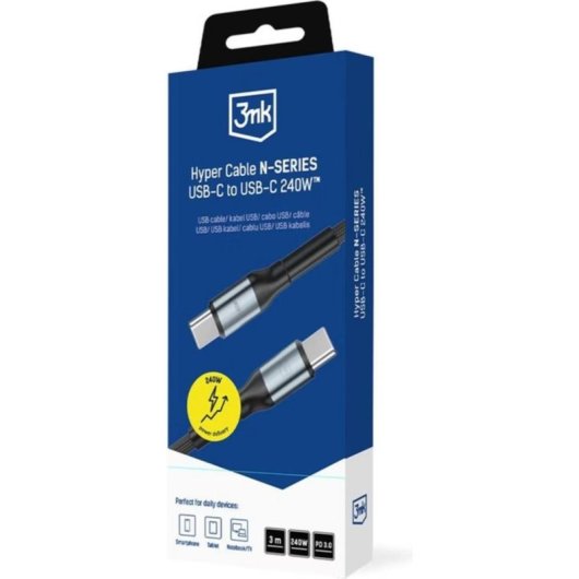 USB-C Kabel 3MK 3 m 240 W Power Delivery USB 2.0