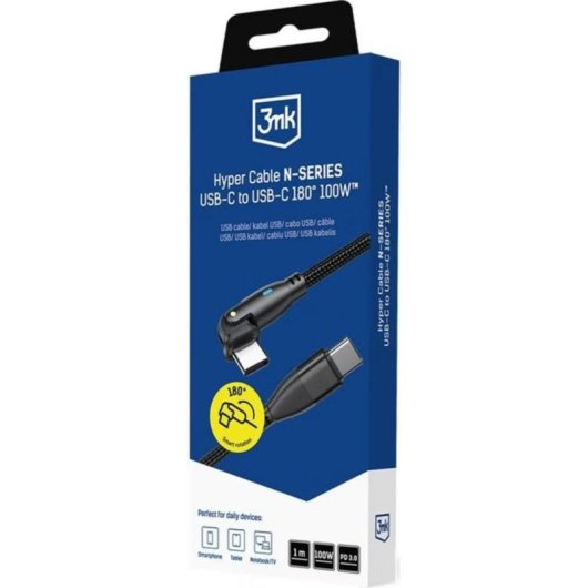 Cavo USB-C 3MK 100W 5A USB 2.0 Power Delivery 1 m