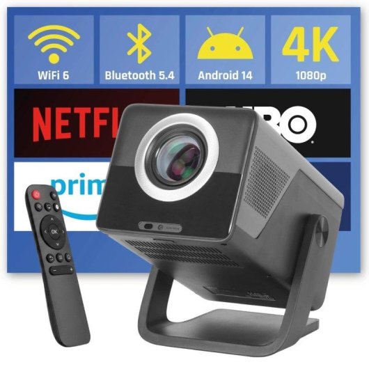Proiettore iggual MP1080p Pro 1080p 800 Lumen 150" Lampada Android Portatile