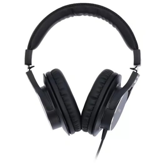 Auriculares Woodbrass HP1000 con cable Jack 3,5 mm para estudio cerrados negros