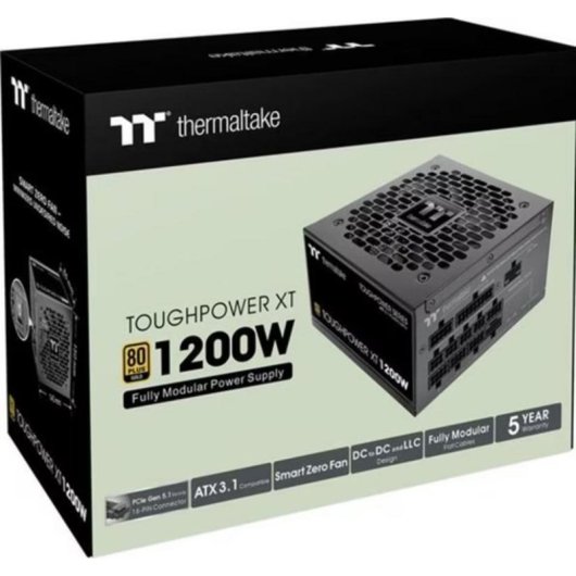 Fuente de alimentación Thermaltake Toughpower XT 1200W Certificación 80+ Gold modular