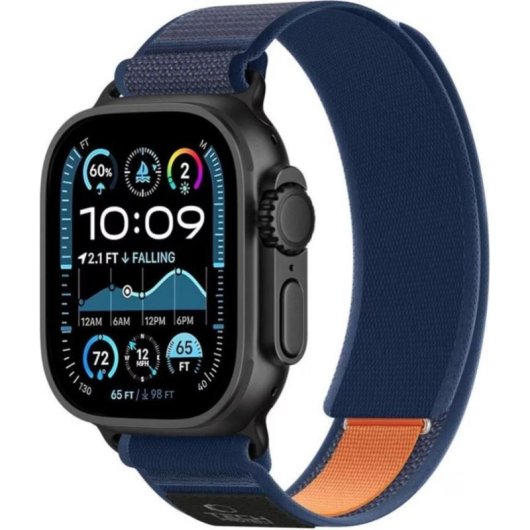 Bracelet Nylon Tech-Protect Elite Apple Watch SE 3/Ultra Bleu Marine Orange