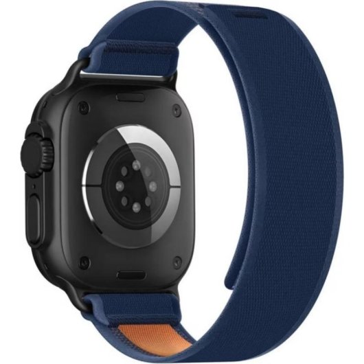 Bracelet Nylon Tech-Protect Elite Apple Watch SE 3/Ultra Bleu Marine Orange