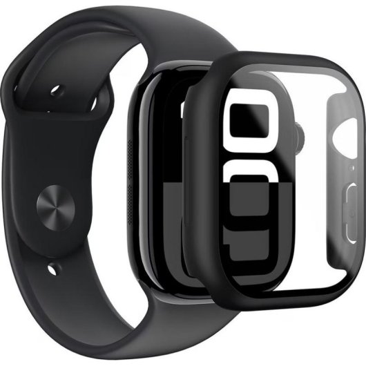 Schutzhülle Amazingthing Apple Watch Series 10 46mm/42mm Polycarbonat Schwarz