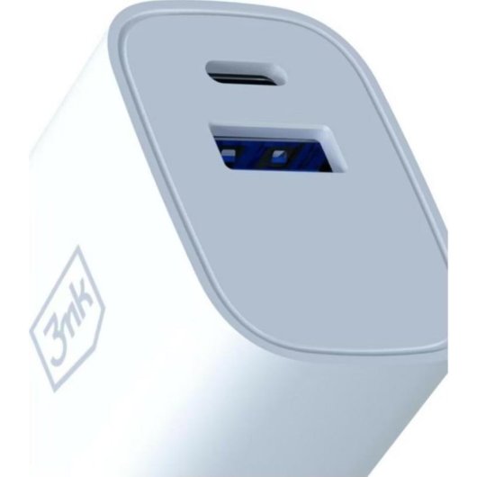 USB-Ladegerät 3MK FlowPower 30W GaN PD 3.0 QC4+ 2 Ports
