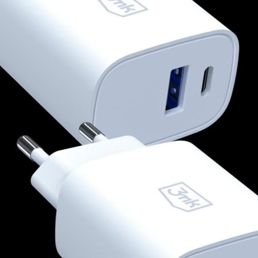 USB-Ladegerät 3MK FlowPower 30W GaN PD 3.0 QC4+ 2 Ports