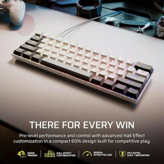 Tastatur Corsair Clipper Pro Mini 60 Hall Effect Magnetisch kompakt RGB AZERTY französisch