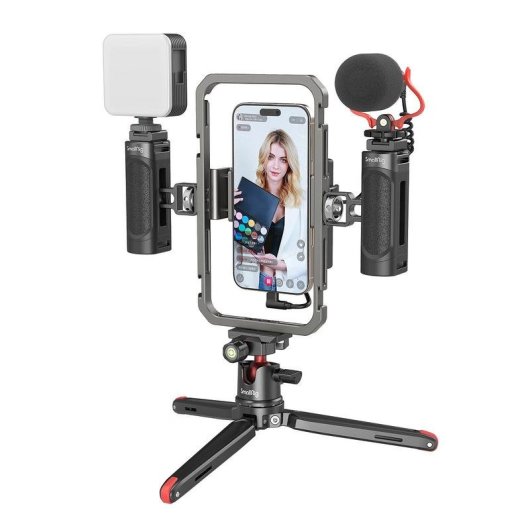 All-in-One Video-Kit für Smartphone SmallRig 3384D mit Mikrofon und LED-Beleuchtung