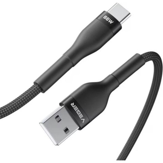 Cable USB Veger AC04 USB-A a USB-C 66W 1,2 m