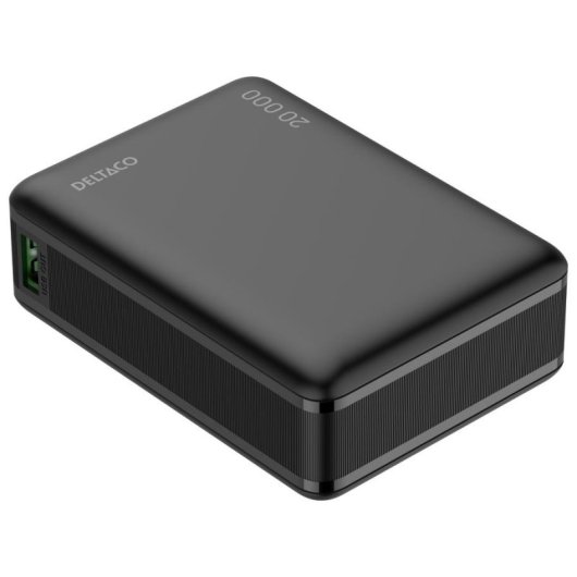 Powerbank Deltaco PB-C1012 20000 mAh 65W USB-C Schwarz