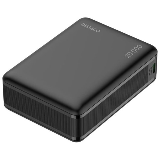 Powerbank Deltaco PB-C1012 20000 mAh 65W USB-C Schwarz