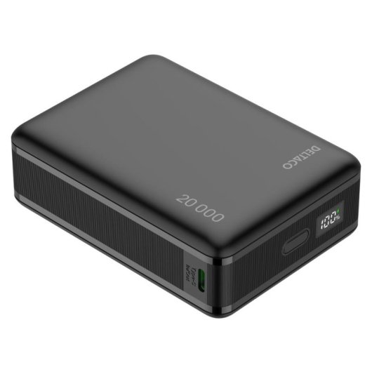 Powerbank Deltaco PB-C1012 20000 mAh 65W USB-C Schwarz