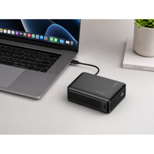 Powerbank Deltaco PB-C1012 20000 mAh 65W USB-C Schwarz
