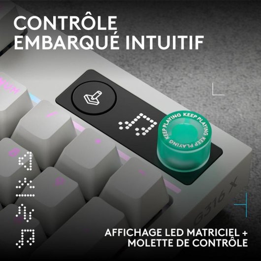 Teclado Logitech G G316 X 98 mecánico compacto con retroiluminación RGB AZERTY francés