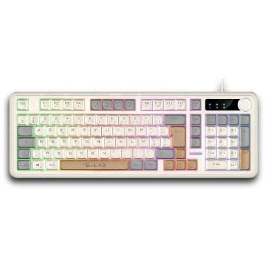 Teclado compacto The G-Lab Keyz Caesium EX de membrana con RGB francés AZERTY con retroiluminación personalizable