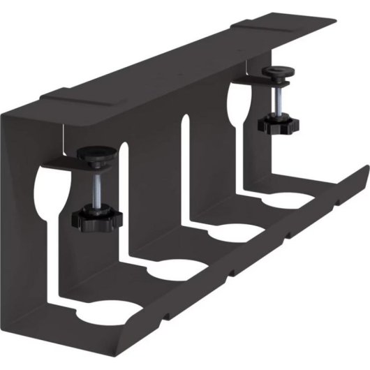 Bandeja de gestión de cables vidaXL Acero Negro 2 Unidades con Accesorios