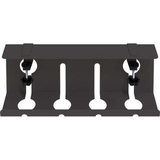 Bandeja de gestión de cables vidaXL Acero Negro 2 Unidades con Accesorios