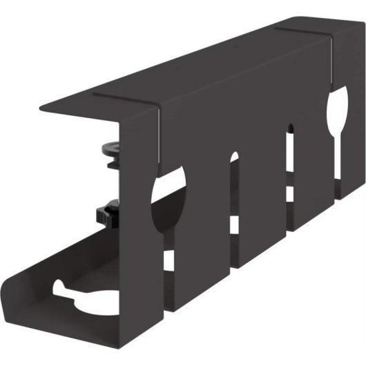 Bandeja de gestión de cables vidaXL Acero Negro 2 Unidades con Accesorios