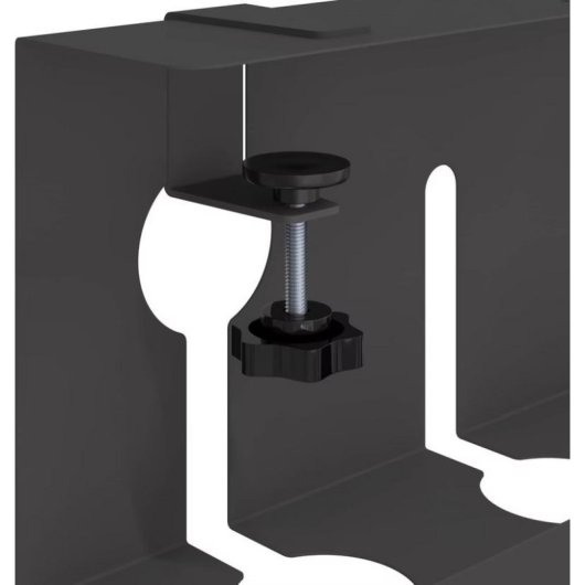 Bandeja de gestión de cables vidaXL Acero Negro 2 Unidades con Accesorios