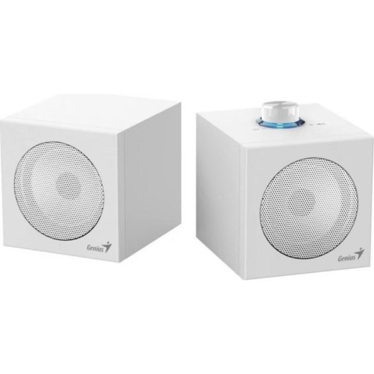 Altavoces Genius PC con conexión USB y potencia total de 4 W blancos