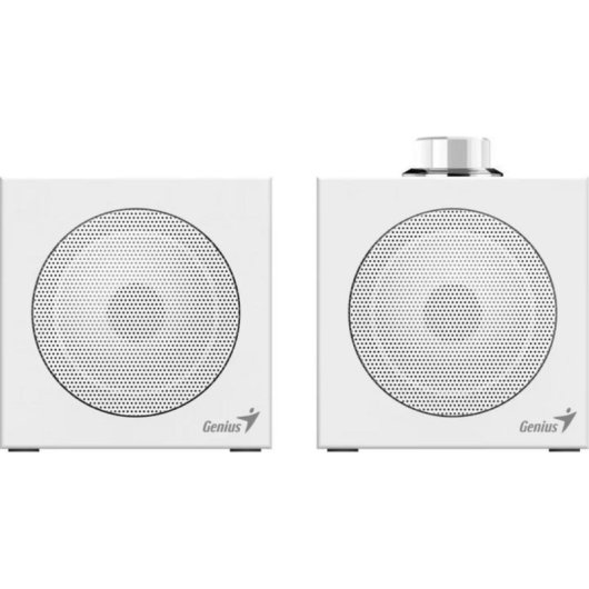 Altavoces Genius PC con conexión USB y potencia total de 4 W blancos