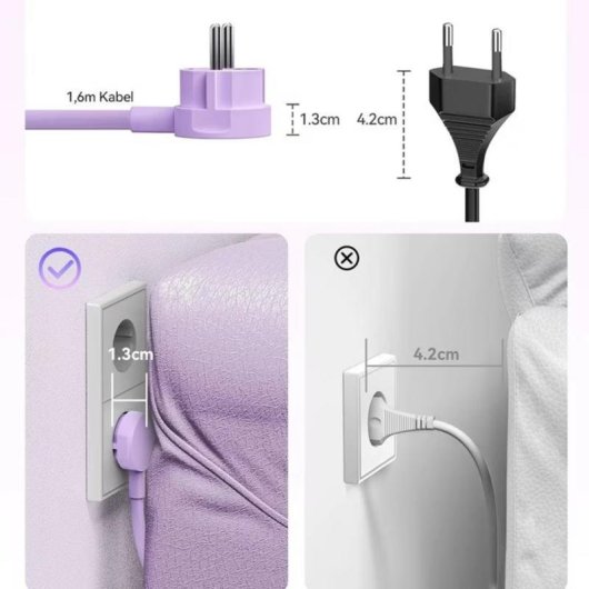 Régua de tomadas Orico PDC25 6 tomadas 2 USB-A 2 USB-C com GaN e proteção