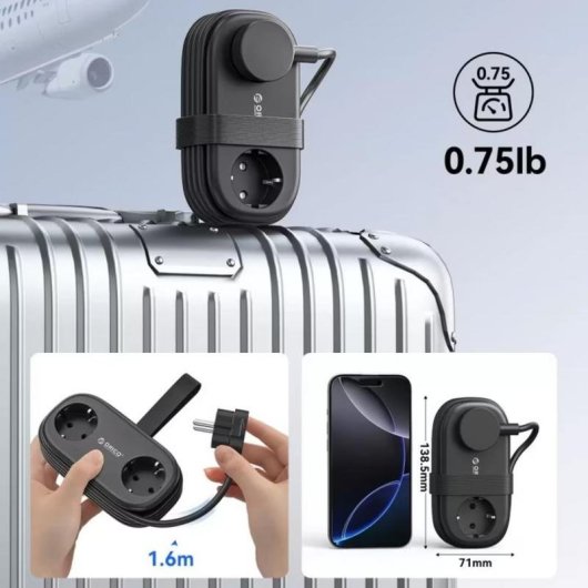 Steckdosenleiste Orico AP3 5 Steckplätze USB-A USB-C mit Schutz und App