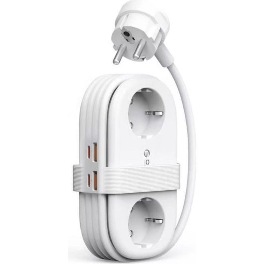 Régua de tomadas Orico AP3 6 tomadas CEE 7/4 USB-A USB-C com proteção e cabo 1,5 m