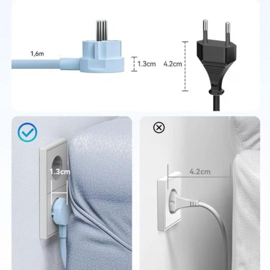 Régua Orico PDC25 6 Tomadas USB-A USB-C 25W GaN Compacta Azul