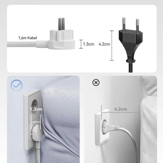 Régua de tomadas Orico PDC25 6 tomadas 2 USB-A 2 USB-C carga rápida 25W