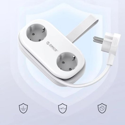 Regleta Orico AP3 5 Tomas USB-A USB-C con Protección y Cable 1,1 m
