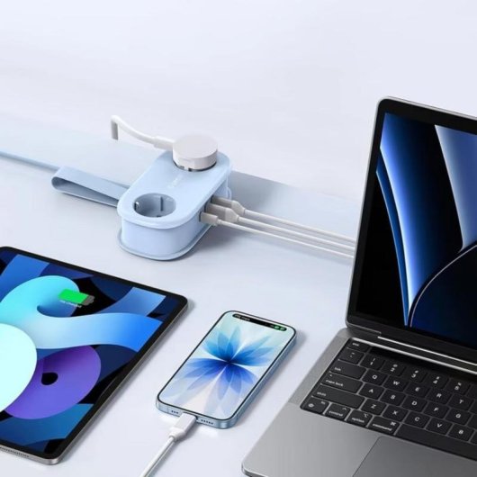 Régua de tomadas Orico AP3 5 tomadas USB-A USB-C sem interruptor com proteção