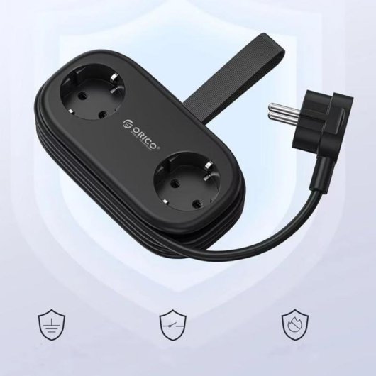 Regleta Orico AP3 5 Tomas con USB-A, USB-C y protección integrada