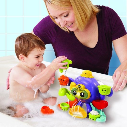 Juguete de baño VTech Polo Mon Poulpe Rigolo interactivo con luz y sonido