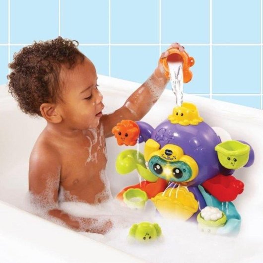 Juguete de baño VTech Polo Mon Poulpe Rigolo interactivo con luz y sonido