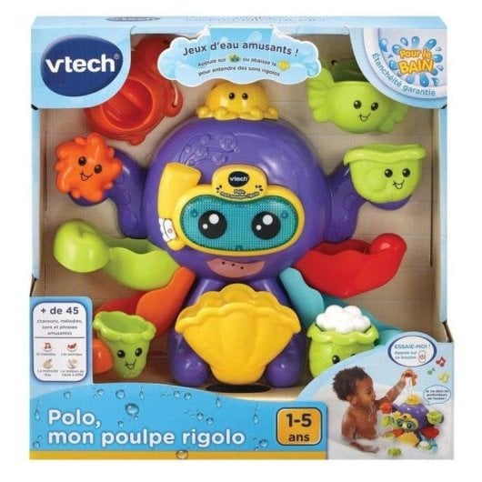 Juguete de baño VTech Polo Mon Poulpe Rigolo interactivo con luz y sonido