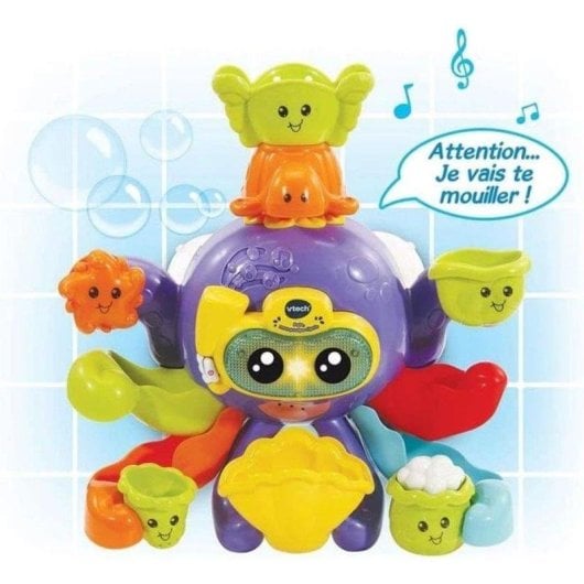 Juguete de baño VTech Polo Mon Poulpe Rigolo interactivo con luz y sonido