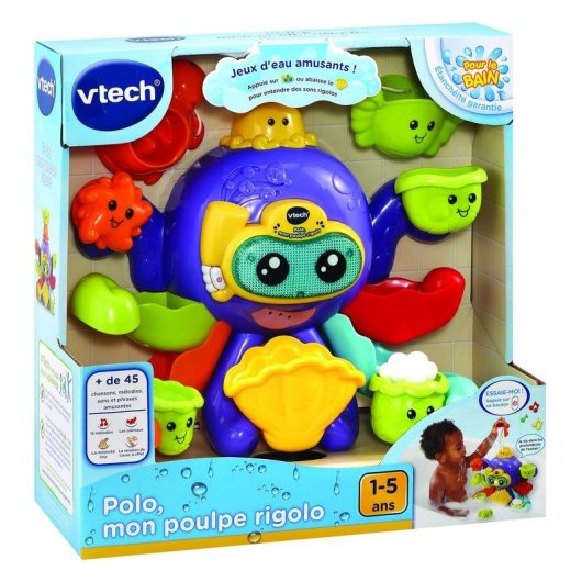 Juguete de baño VTech Polo Mon Poulpe Rigolo interactivo con luz y sonido