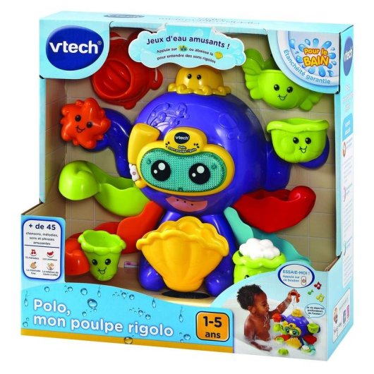 Juguete de baño VTech Polo Mon Poulpe Rigolo interactivo con luz y sonido