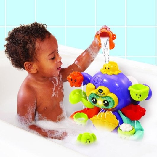Juguete de baño VTech Polo Mon Poulpe Rigolo interactivo con luz y sonido