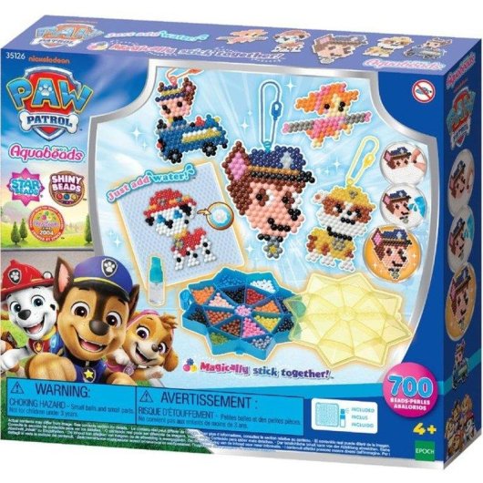 Aquabeads Pat' Patrouille Mega Kreativ-Set 800 Bunte Perlen Mit Sprühflasche