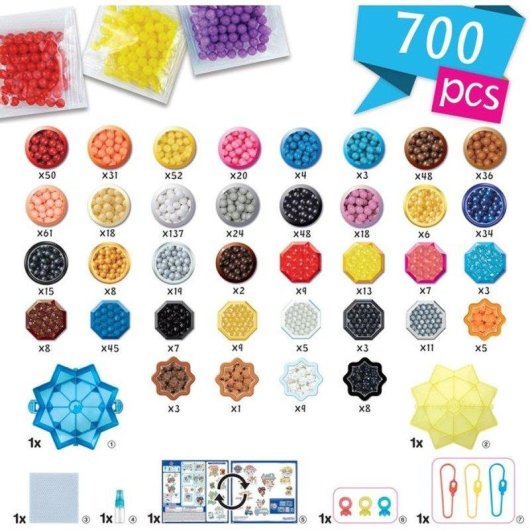 Aquabeads Pat' Patrouille Mega Kreativ-Set 800 Bunte Perlen Mit Sprühflasche
