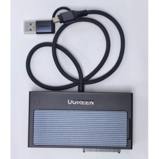 Ugreen SSD Gehäuse 2 in 1 M.2 + SATA USB Adapter Magnetisch Dunkelgrau